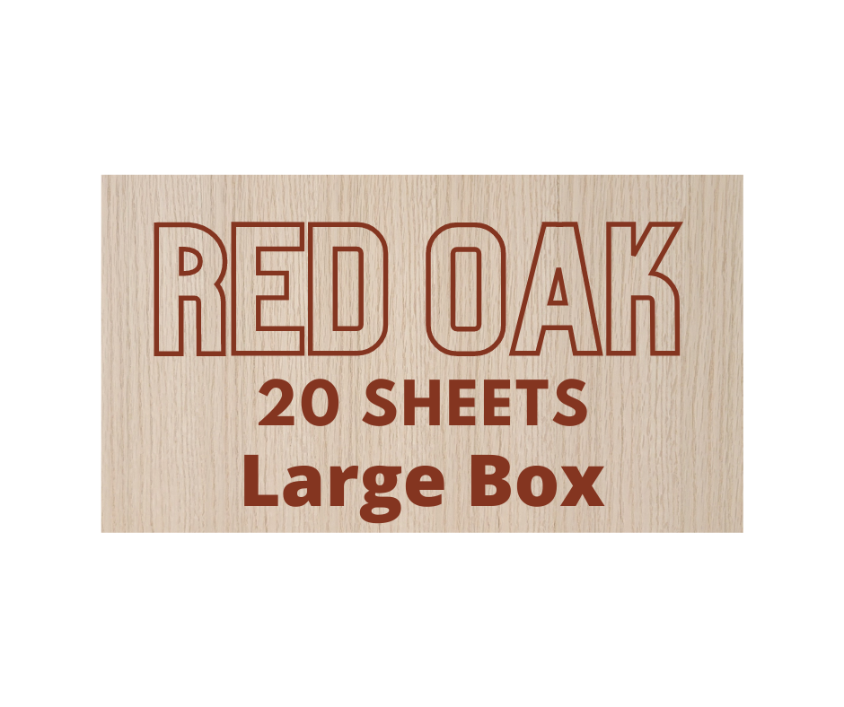 1/8" Red Oak 12"×20" Sheets (20 per box)